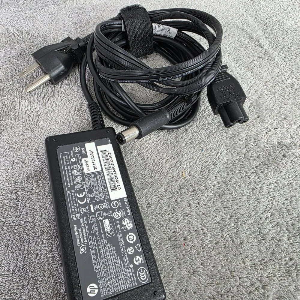 OEM Genuine HP Laptop AC Adapter Model PA-1650-32HJ Series PPP009L-E 65W